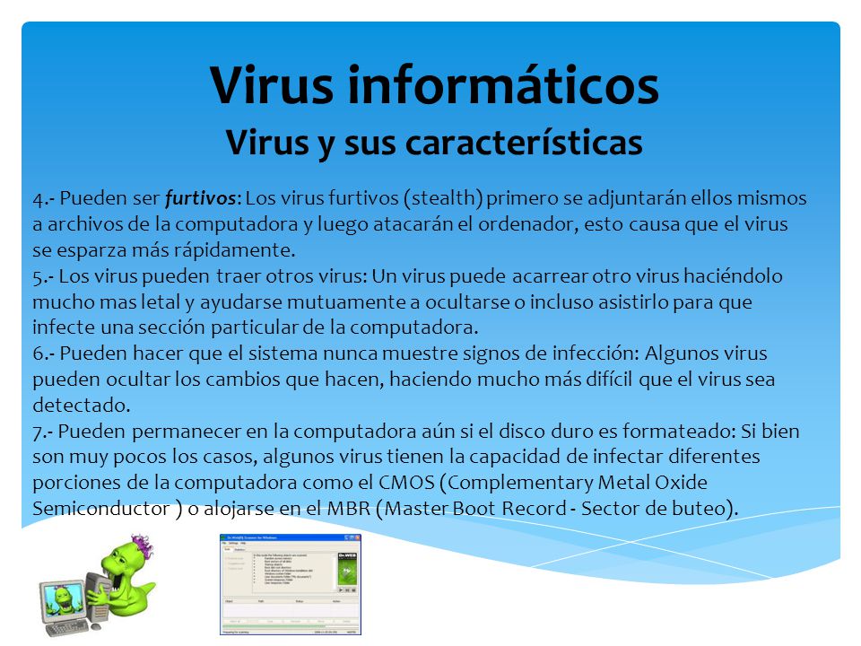 características de los virus informáticos características de los virus informáticos